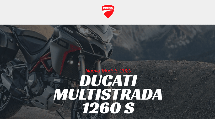 Web de Ducati en Uruguay